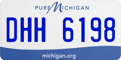 MI license plate DHH6198