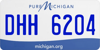 MI license plate DHH6204