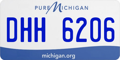 MI license plate DHH6206