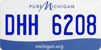 MI license plate DHH6208
