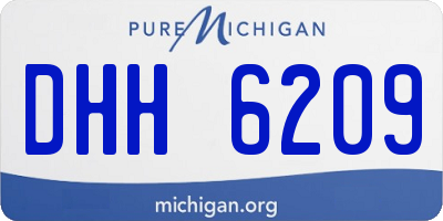 MI license plate DHH6209