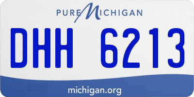 MI license plate DHH6213