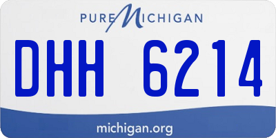 MI license plate DHH6214