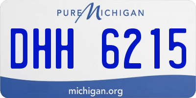 MI license plate DHH6215