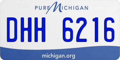MI license plate DHH6216
