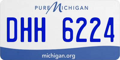 MI license plate DHH6224