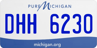 MI license plate DHH6230