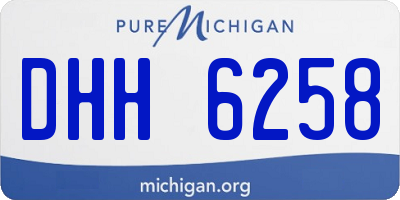MI license plate DHH6258