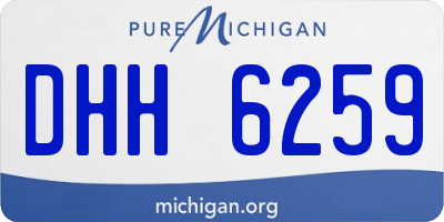 MI license plate DHH6259