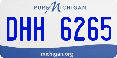 MI license plate DHH6265