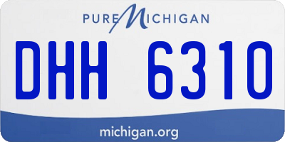 MI license plate DHH6310