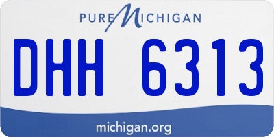 MI license plate DHH6313