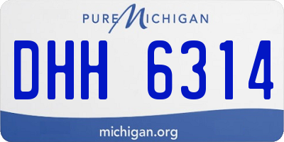 MI license plate DHH6314