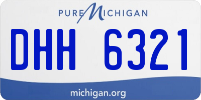MI license plate DHH6321