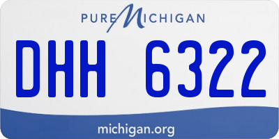 MI license plate DHH6322
