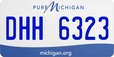 MI license plate DHH6323