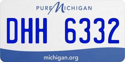 MI license plate DHH6332