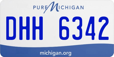MI license plate DHH6342
