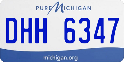 MI license plate DHH6347