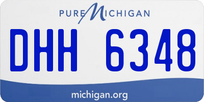 MI license plate DHH6348