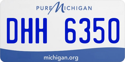 MI license plate DHH6350