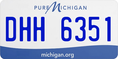 MI license plate DHH6351