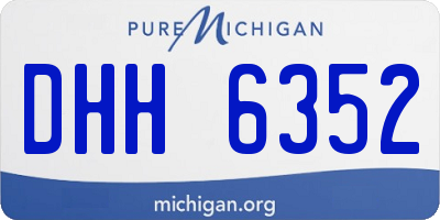 MI license plate DHH6352