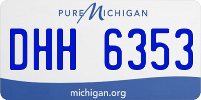 MI license plate DHH6353