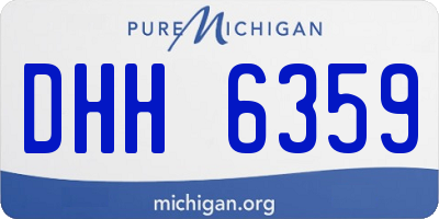 MI license plate DHH6359