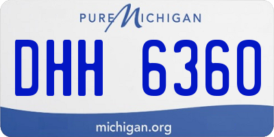 MI license plate DHH6360