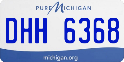 MI license plate DHH6368