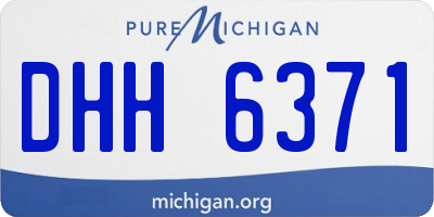MI license plate DHH6371