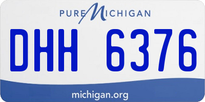 MI license plate DHH6376
