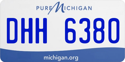 MI license plate DHH6380