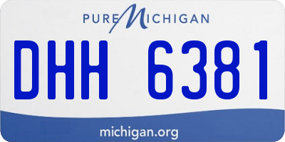 MI license plate DHH6381