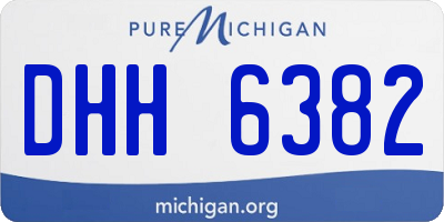 MI license plate DHH6382