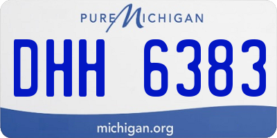 MI license plate DHH6383