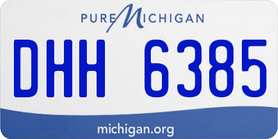 MI license plate DHH6385