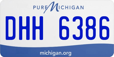 MI license plate DHH6386