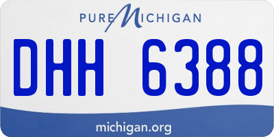 MI license plate DHH6388
