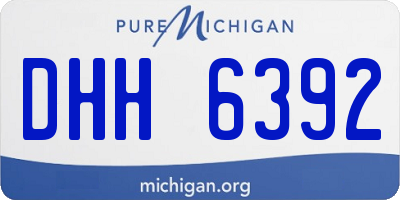 MI license plate DHH6392