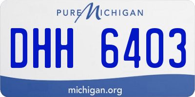 MI license plate DHH6403