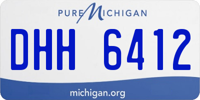 MI license plate DHH6412