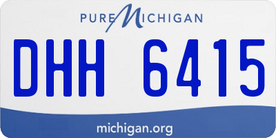 MI license plate DHH6415