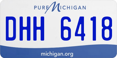 MI license plate DHH6418