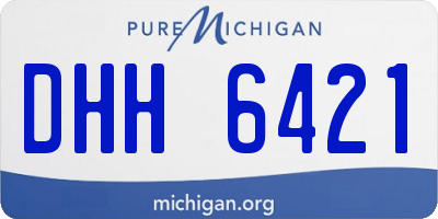 MI license plate DHH6421