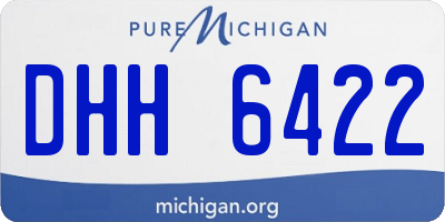 MI license plate DHH6422