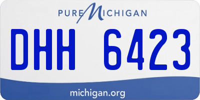 MI license plate DHH6423