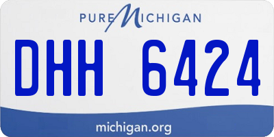 MI license plate DHH6424