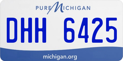 MI license plate DHH6425